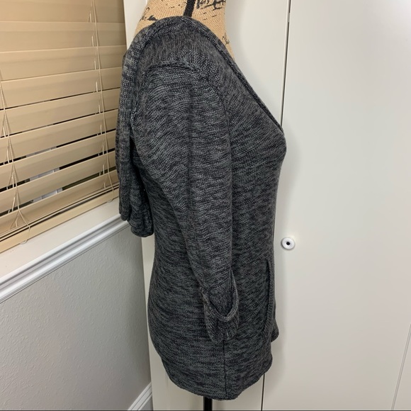 Roxy V-Neck Cuffed Sleeve Beach Sweater - Picture 10 of 13